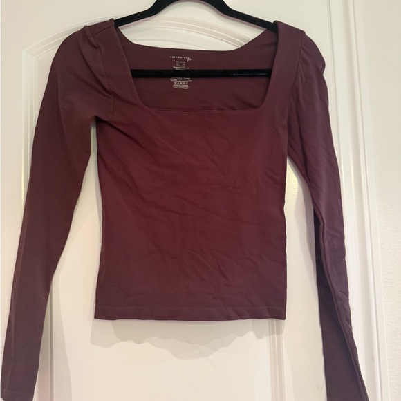 Free People Deep Red/brown Long Sleeve Top xs/s - Picture 1 of 4
